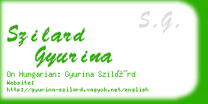 szilard gyurina business card